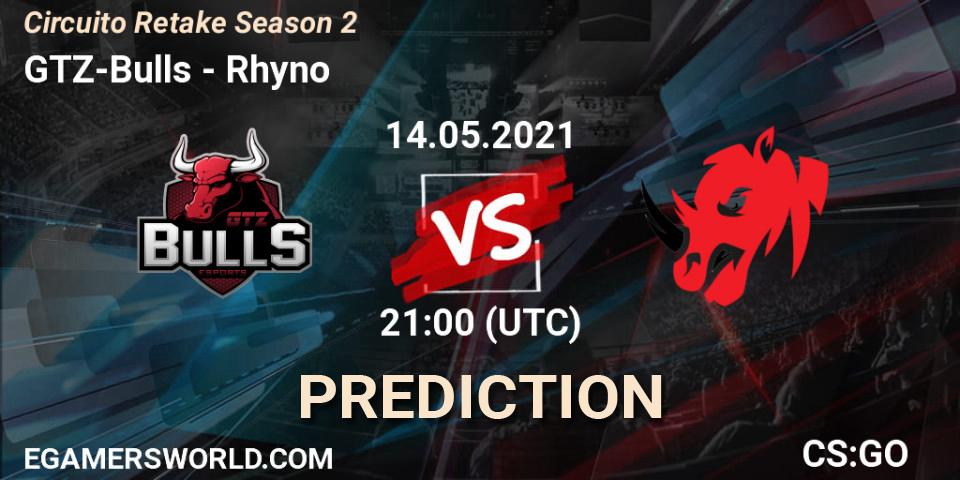 GTZ-Bulls - Rhyno: Maç tahminleri. 14.05.2021 at 21:00, Counter-Strike (CS2), Circuito Retake Season 2