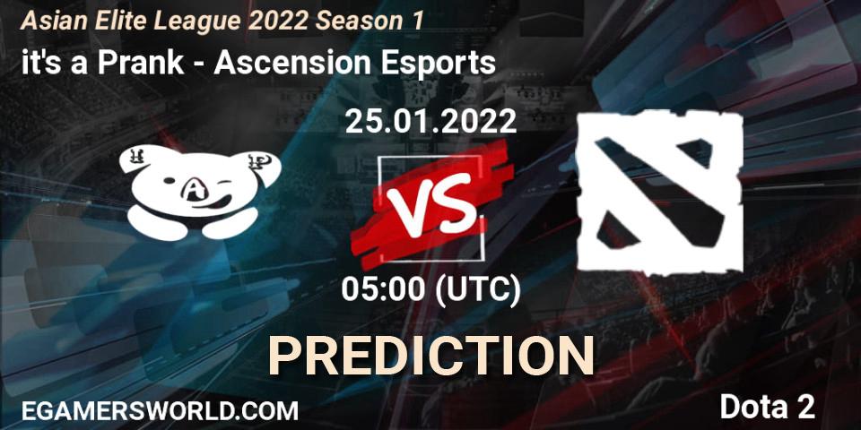 it's a Prank - Ascension Esports: Maç tahminleri. 25.01.2022 at 05:01, Dota 2, Asian Elite League 2022 Season 1