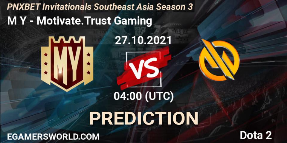 M Y - Motivate.Trust Gaming: Maç tahminleri. 27.10.2021 at 08:05, Dota 2, PNXBET Invitationals Southeast Asia Season 3