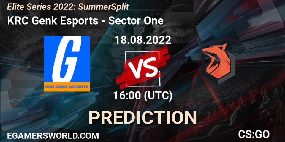 KRC Genk Esports - Sector One: Maç tahminleri. 18.08.2022 at 16:00, Counter-Strike (CS2), Elite Series 2022: Summer Split