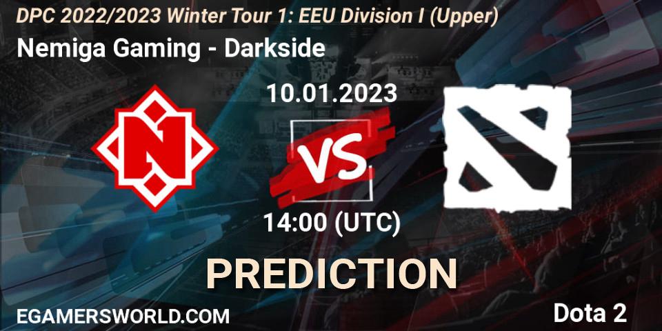 Nemiga Gaming - Darkside: Maç tahminleri. 10.01.2023 at 14:16, Dota 2, DPC 2022/2023 Winter Tour 1: EEU Division I (Upper)