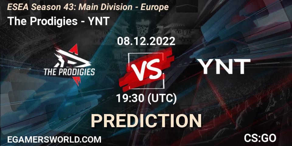 The Prodigies - YNT: Maç tahminleri. 09.12.22, CS2 (CS:GO), ESEA Season 43: Main Division - Europe
