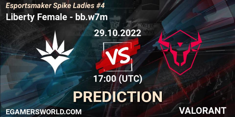 Liberty Female - bb.w7m: Maç tahminleri. 29.10.2022 at 17:00, VALORANT, Esportsmaker Spike Ladies #4