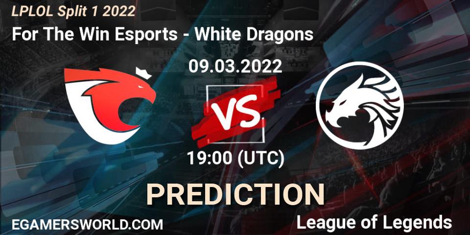 For The Win Esports - White Dragons: Maç tahminleri. 09.03.2022 at 19:00, LoL, LPLOL Split 1 2022