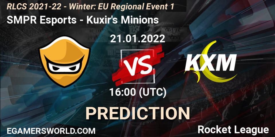 SMPR Esports - Kuxir's Minions: Maç tahminleri. 21.01.2022 at 16:00, Rocket League, RLCS 2021-22 - Winter: EU Regional Event 1