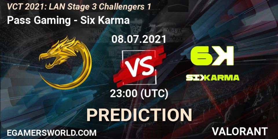 Pass Gaming - Six Karma: Maç tahminleri. 08.07.2021 at 23:00, VALORANT, VCT 2021: LAN Stage 3 Challengers 1