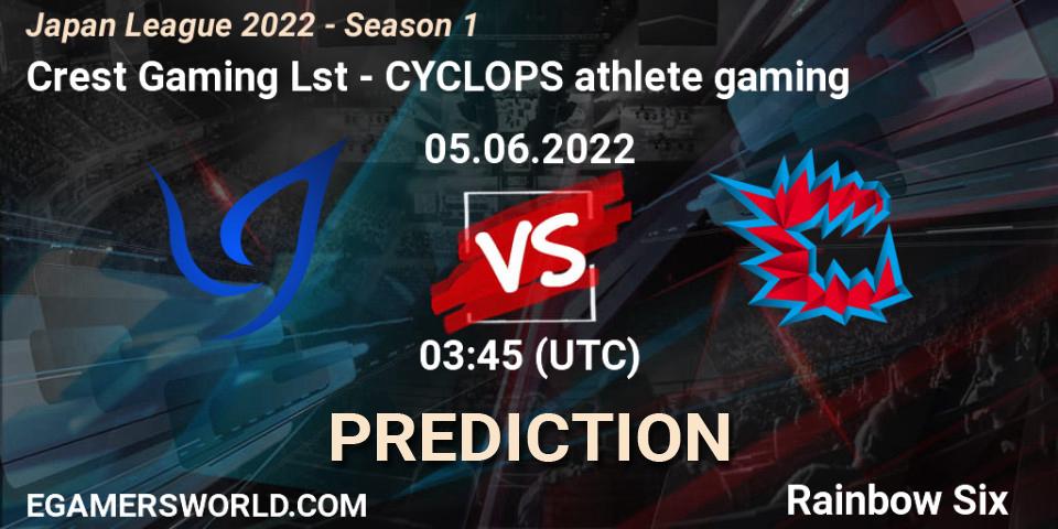 Crest Gaming Lst - CYCLOPS athlete gaming: Maç tahminleri. 05.06.2022 at 03:45, Rainbow Six, Japan League 2022 - Season 1