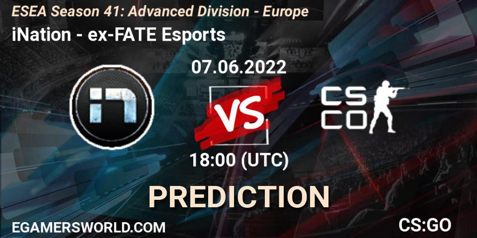 iNation - ex-FATE Esports: Maç tahminleri. 07.06.2022 at 18:00, Counter-Strike (CS2), ESEA Season 41: Advanced Division - Europe