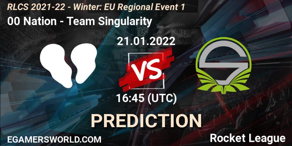 00 Nation - Team Singularity: Maç tahminleri. 21.01.2022 at 16:45, Rocket League, RLCS 2021-22 - Winter: EU Regional Event 1