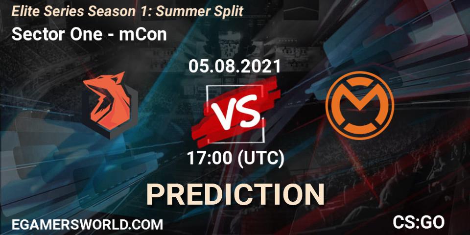 Sector One - mCon: Maç tahminleri. 05.08.2021 at 17:00, Counter-Strike (CS2), Elite Series Season 1: Summer Split