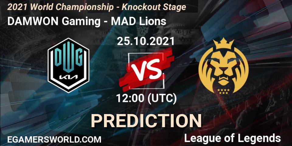 DAMWON Gaming - MAD Lions: Maç tahminleri. 24.10.2021 at 12:00, LoL, 2021 World Championship - Knockout Stage