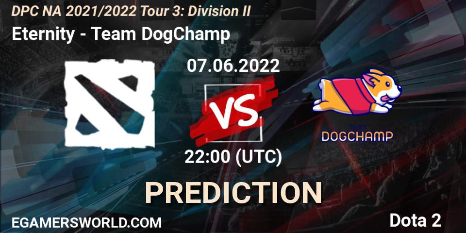 Eternity - Team DogChamp: Maç tahminleri. 07.06.2022 at 22:54, Dota 2, DPC NA 2021/2022 Tour 3: Division II