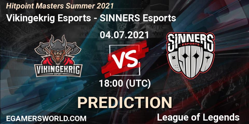 Vikingekrig Esports - SINNERS Esports: Maç tahminleri. 04.07.2021 at 18:00, LoL, Hitpoint Masters Summer 2021