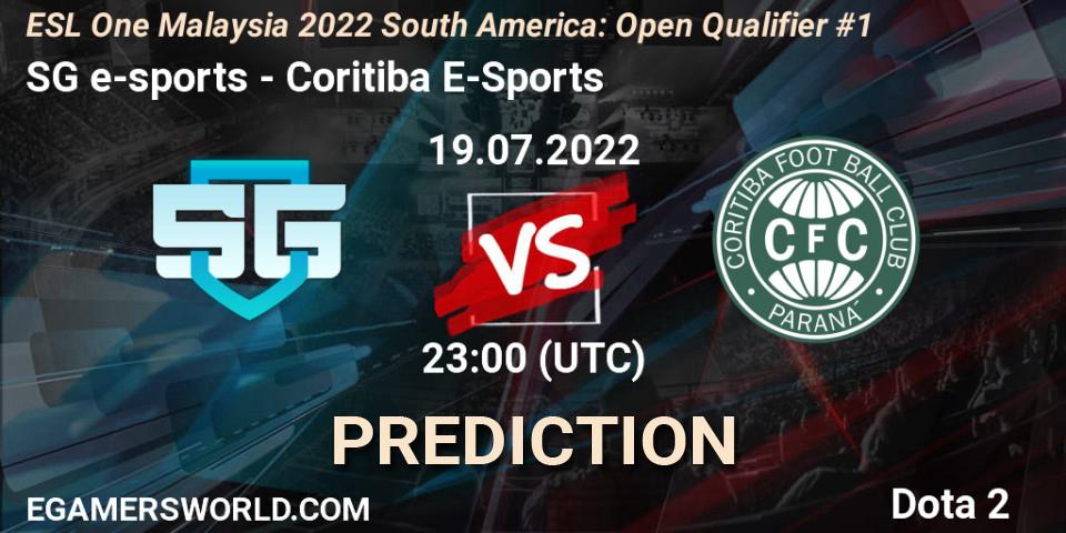 SG e-sports - Coritiba E-Sports: Maç tahminleri. 19.07.2022 at 23:27, Dota 2, ESL One Malaysia 2022 South America: Open Qualifier #1