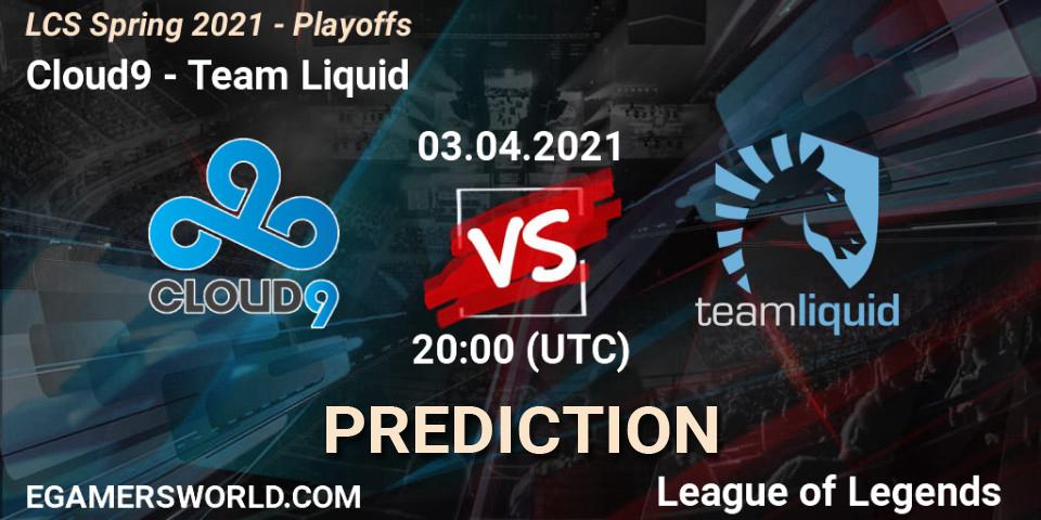 Cloud9 - Team Liquid: Maç tahminleri. 03.04.2021 at 20:00, LoL, LCS Spring 2021 - Playoffs