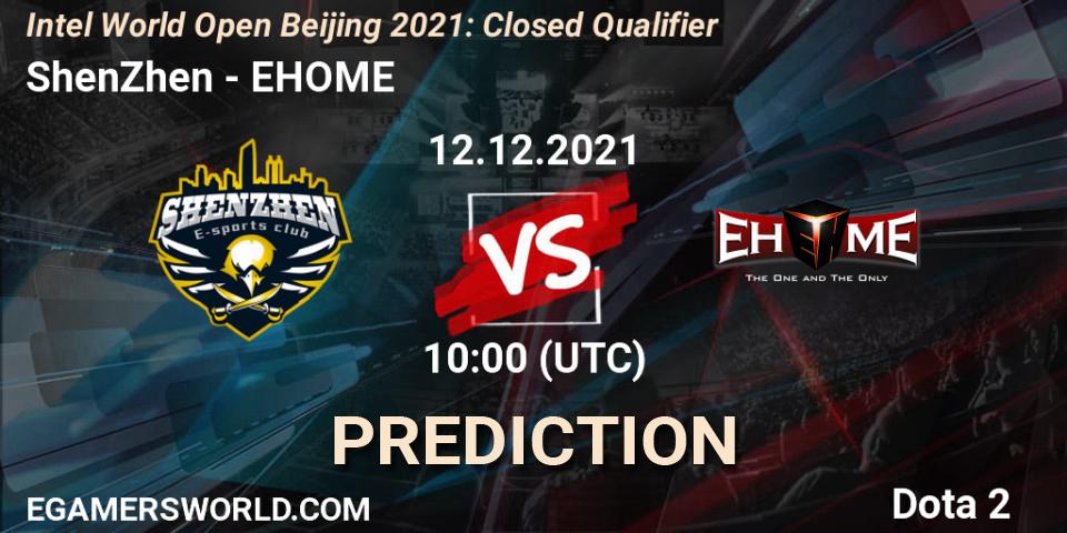 ShenZhen - EHOME: Maç tahminleri. 12.12.2021 at 10:25, Dota 2, Intel World Open Beijing: Closed Qualifier