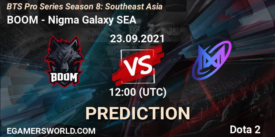 BOOM - Nigma Galaxy SEA: Maç tahminleri. 23.09.2021 at 12:21, Dota 2, BTS Pro Series Season 8: Southeast Asia