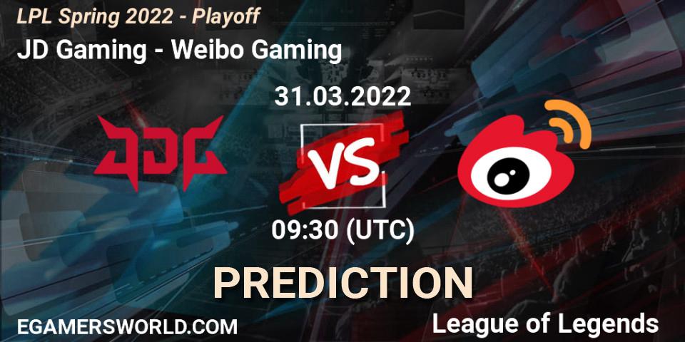JD Gaming - Weibo Gaming: Maç tahminleri. 31.03.2022 at 09:00, LoL, LPL Spring 2022 - Playoff