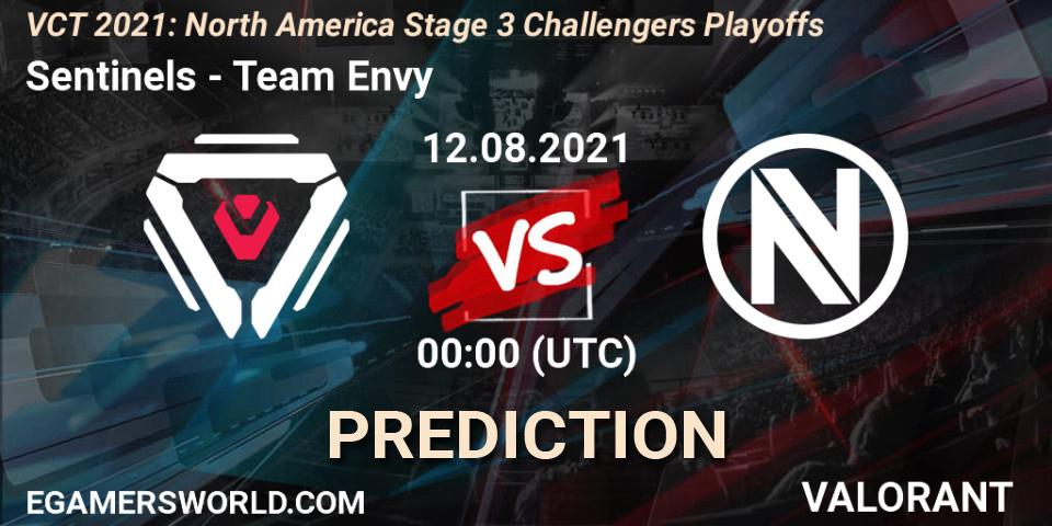 Sentinels - Team Envy: Maç tahminleri. 12.08.2021 at 00:00, VALORANT, VCT 2021: North America Stage 3 Challengers Playoffs