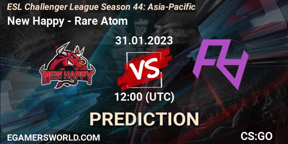 New Happy - Rare Atom: Maç tahminleri. 31.01.23, CS2 (CS:GO), ESL Challenger League Season 44: Asia-Pacific