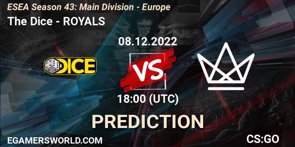 The Dice - ROYALS: Maç tahminleri. 08.12.22, CS2 (CS:GO), ESEA Season 43: Main Division - Europe