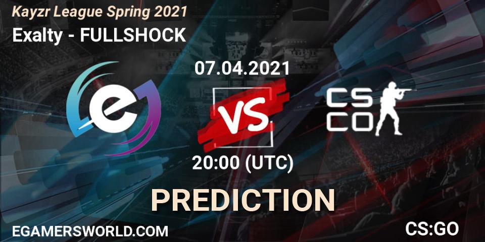 Exalty - FULLSHOCK: Maç tahminleri. 07.04.2021 at 20:00, Counter-Strike (CS2), Kayzr League Spring 2021