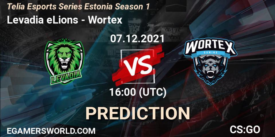 Levadia eLions - Wortex: Maç tahminleri. 07.12.2021 at 17:00, Counter-Strike (CS2), Telia Esports Series Estonia Season 1