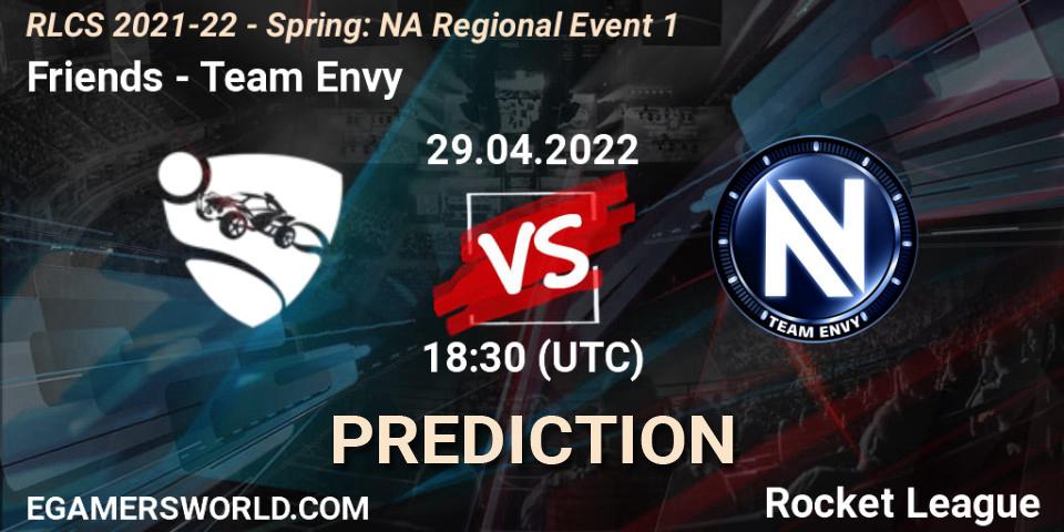 Friends - Team Envy: Maç tahminleri. 29.04.22, Rocket League, RLCS 2021-22 - Spring: NA Regional Event 1