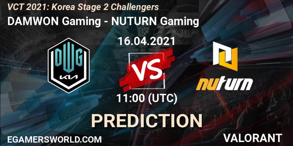 DAMWON Gaming - NUTURN Gaming: Maç tahminleri. 16.04.2021 at 11:00, VALORANT, VCT 2021: Korea Stage 2 Challengers