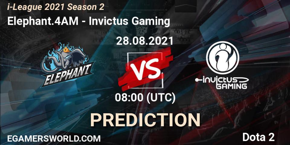 Elephant.4AM - Invictus Gaming: Maç tahminleri. 28.08.2021 at 08:04, Dota 2, i-League 2021 Season 2