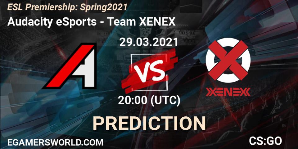 Audacity eSports - XENEX: Maç tahminleri. 29.03.2021 at 19:00, Counter-Strike (CS2), ESL Premiership: Spring 2021