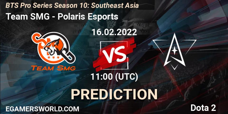 Team SMG - Polaris Esports: Maç tahminleri. 16.02.2022 at 11:06, Dota 2, BTS Pro Series Season 10: Southeast Asia