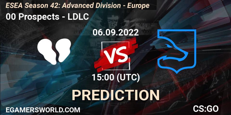 00 Prospects - LDLC: Maç tahminleri. 06.09.2022 at 17:00, Counter-Strike (CS2), ESEA Season 42: Advanced Division - Europe