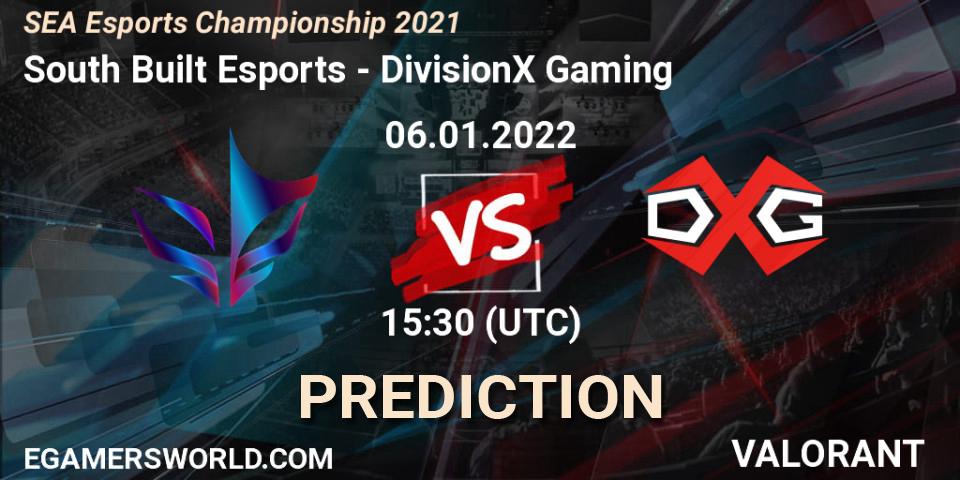 South Built Esports - DivisionX Gaming: Maç tahminleri. 06.01.2022 at 15:30, VALORANT, SEA Esports Championship 2021