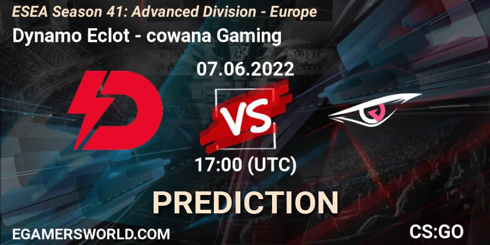 Dynamo Eclot - cowana Gaming: Maç tahminleri. 07.06.2022 at 17:00, Counter-Strike (CS2), ESEA Season 41: Advanced Division - Europe