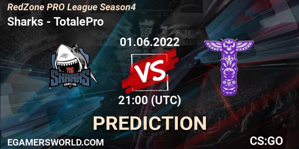 Sharks - TotalePro: Maç tahminleri. 01.06.2022 at 21:00, Counter-Strike (CS2), RedZone PRO League Season 4