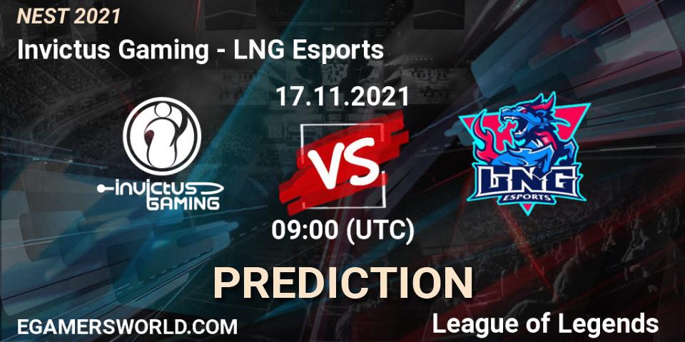 LNG Esports - Invictus Gaming: Maç tahminleri. 17.11.2021 at 09:05, LoL, NEST 2021