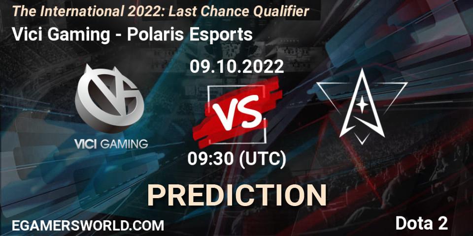 Vici Gaming - Polaris Esports: Maç tahminleri. 09.10.22, Dota 2, The International 2022: Last Chance Qualifier