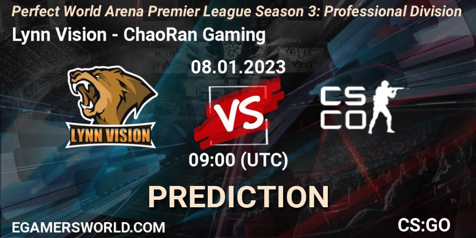 Lynn Vision - ChaoRan Gaming: Maç tahminleri. 08.01.2023 at 09:00, Counter-Strike (CS2), Perfect World Arena Premier League Season 3: Professional Division
