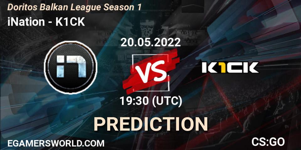 iNation - k1ck: Maç tahminleri. 20.05.22, CS2 (CS:GO), Doritos Balkan League Season 1