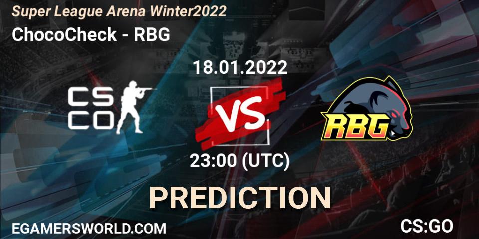 ChocoCheck - RBG: Maç tahminleri. 18.01.22, CS2 (CS:GO), Super League Arena Winter 2022