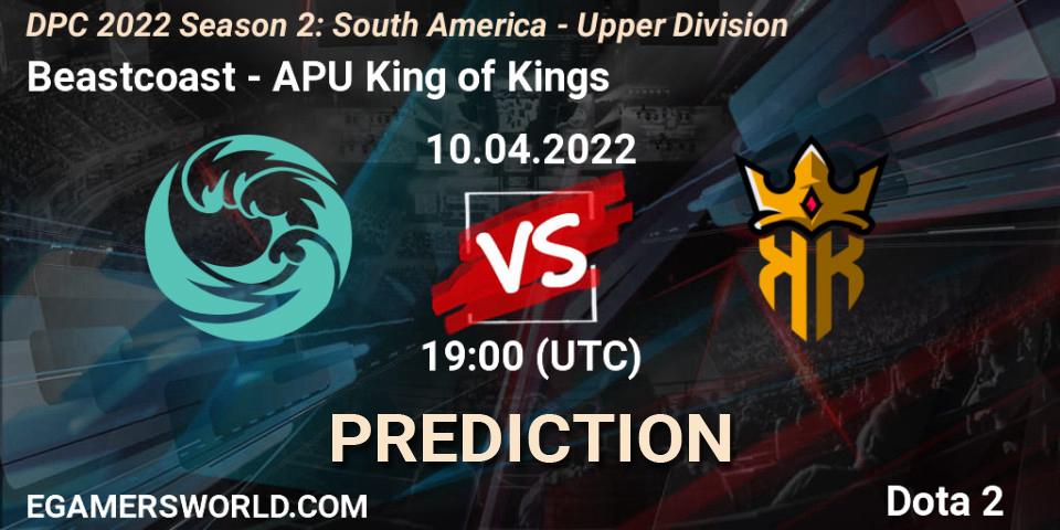 Beastcoast - APU King of Kings: Maç tahminleri. 10.04.2022 at 19:02, Dota 2, DPC 2021/2022 Tour 2 (Season 2): SA Division I (Upper)