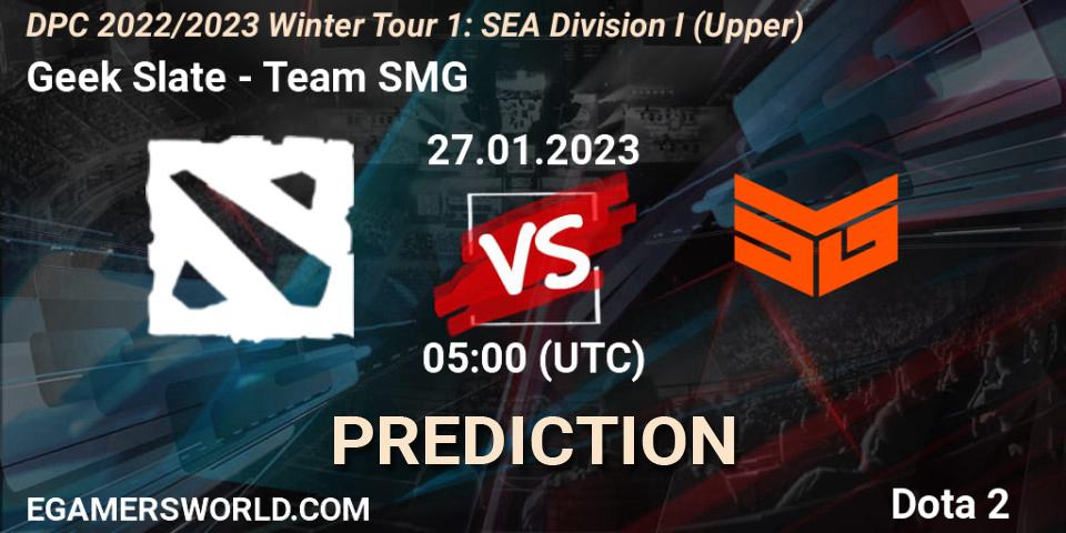 Geek Slate - Team SMG: Maç tahminleri. 27.01.2023 at 06:38, Dota 2, DPC 2022/2023 Winter Tour 1: SEA Division I (Upper)