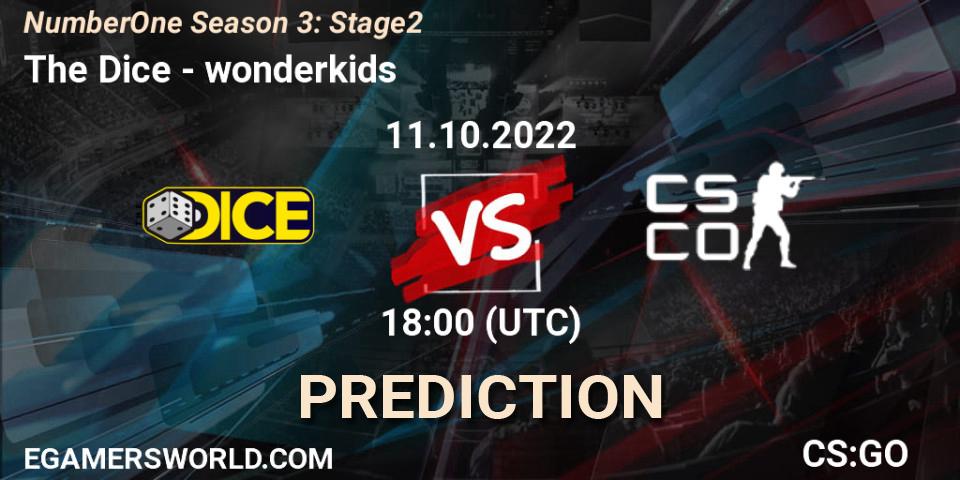 The Dice - wonderkids: Maç tahminleri. 11.10.2022 at 18:00, Counter-Strike (CS2), NumberOne Season 3: Stage 2