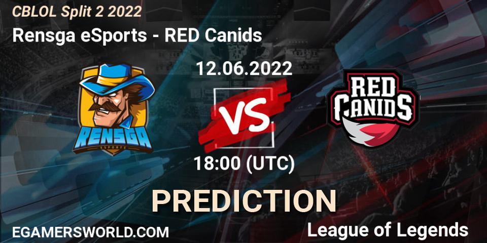 Rensga eSports - RED Canids: Maç tahminleri. 12.06.2022 at 20:30, LoL, CBLOL Split 2 2022