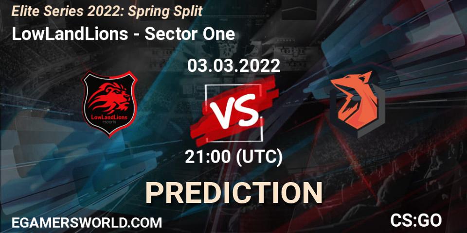 LowLandLions - Sector One: Maç tahminleri. 03.03.2022 at 21:00, Counter-Strike (CS2), Elite Series 2022: Spring Split
