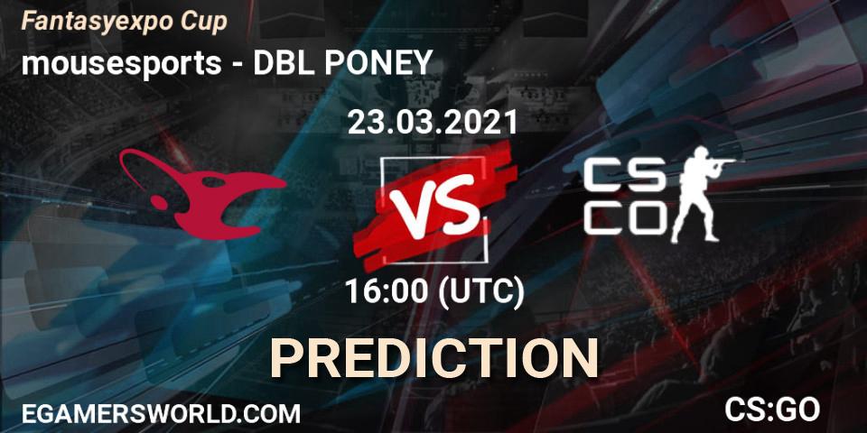 mousesports - DBL PONEY: Maç tahminleri. 23.03.2021 at 16:00, Counter-Strike (CS2), Fantasyexpo Cup Spring 2021