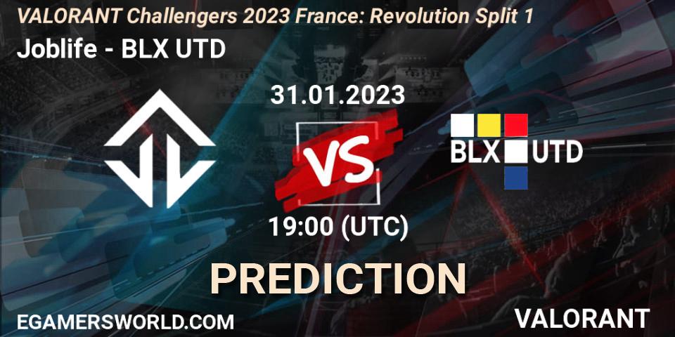 Joblife - BLX UTD: Maç tahminleri. 31.01.23, VALORANT, VALORANT Challengers 2023 France: Revolution Split 1