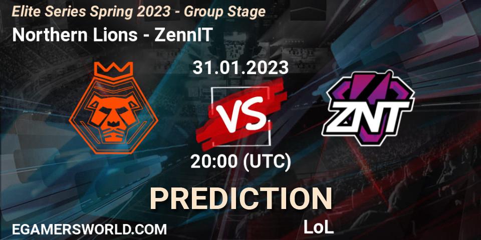 Northern Lions - ZennIT: Maç tahminleri. 31.01.23, LoL, Elite Series Spring 2023 - Group Stage