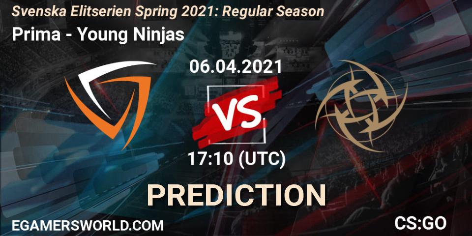 Prima - Young Ninjas: Maç tahminleri. 06.04.2021 at 17:10, Counter-Strike (CS2), Svenska Elitserien Spring 2021: Regular Season